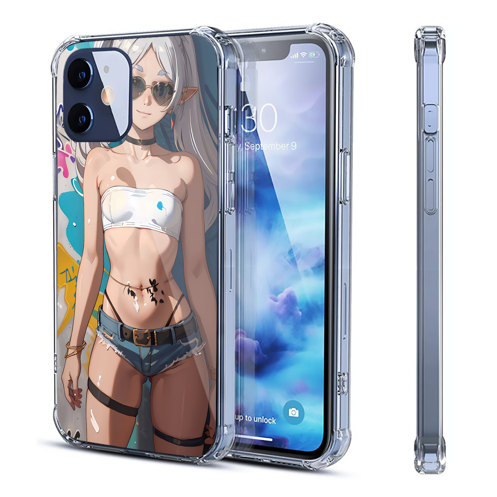 （画像用） 葬送のフリーレン Frieren 【iPhone 12シリーズ対応】透明スマホケース（クリアソフトケース）